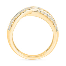 Crossed Treasure Diamond Ring