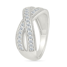 Crossed Treasure Diamond Ring