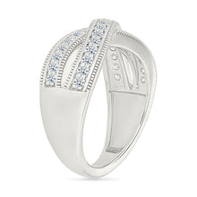 Crossed Treasure Diamond Ring