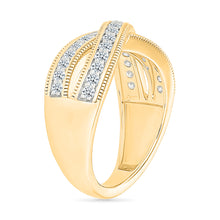 Crossed Treasure Diamond Ring