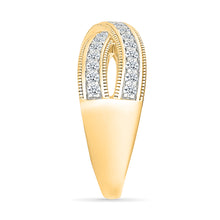 Crossed Treasure Diamond Ring