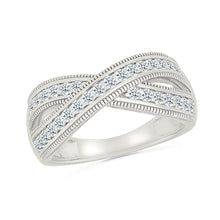 Crossed Treasure Diamond Ring