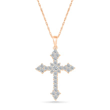 Gold & Diamond Cross Radiance Pendant