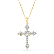 Gold & Diamond Cross Radiance Pendant