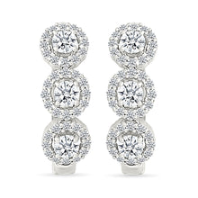 Bloom Diamond Hoop Earrings