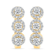 Bloom Diamond Hoop Earrings