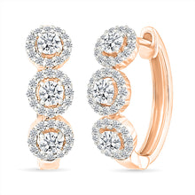 Bloom Diamond Hoop Earrings