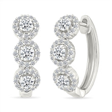 Bloom Diamond Hoop Earrings