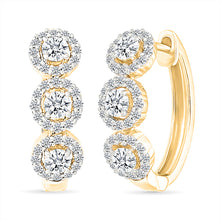 Bloom Diamond Hoop Earrings