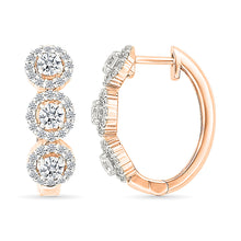 Bloom Diamond Hoop Earrings