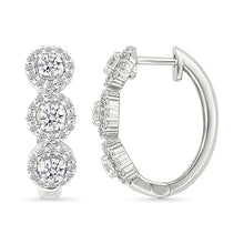 Bloom Diamond Hoop Earrings