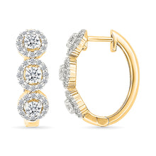 Bloom Diamond Hoop Earrings