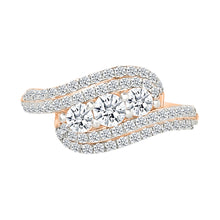 Triple Swirling Diamond Ring