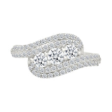 Triple Swirling Diamond Ring
