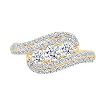 Triple Swirling Diamond Ring