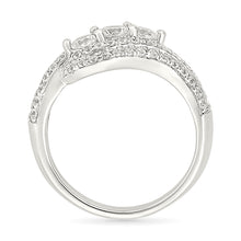 Triple Swirling Diamond Ring