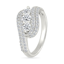Triple Swirling Diamond Ring