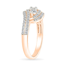 Triple Swirling Diamond Ring