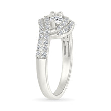Triple Swirling Diamond Ring