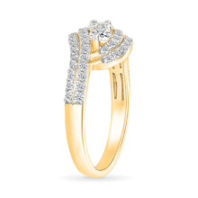 Triple Swirling Diamond Ring