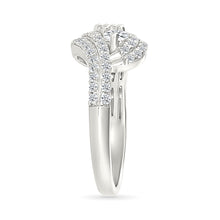 Triple Swirling Diamond Ring