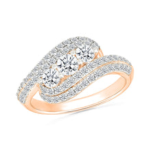Triple Swirling Diamond Ring