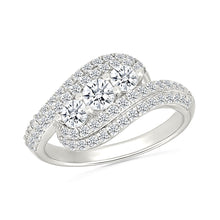 Triple Swirling Diamond Ring