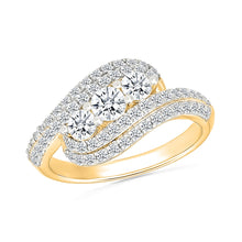 Triple Swirling Diamond Ring