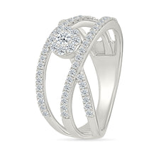Celestial Orbiting Diamond Twist Ring