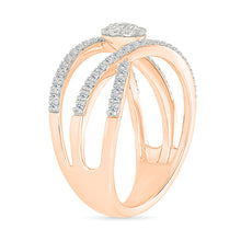 Celestial Orbiting Diamond Twist Ring