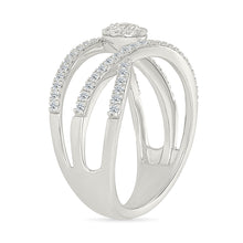 Celestial Orbiting Diamond Twist Ring