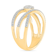 Celestial Orbiting Diamond Twist Ring