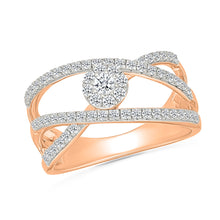 Celestial Orbiting Diamond Twist Ring