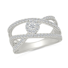 Celestial Orbiting Diamond Twist Ring