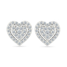 Heart Gold & Diamond Earrings