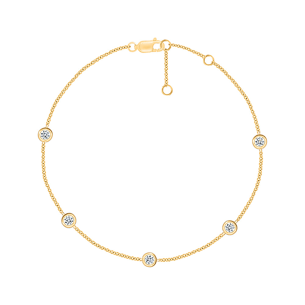 Evelyn - "life" Gold & Diamond Bracelet