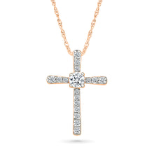 Beacon Radiant Diamond Cross Pendant