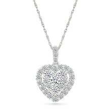 Glittering Heart Diamond Pendant