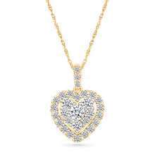 Glittering Heart Diamond Pendant