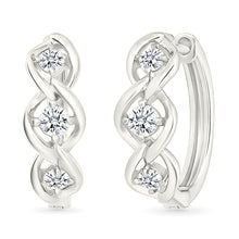 Twisted Gold & Diamond Earrings