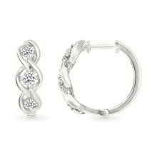 Twisted Gold & Diamond Earrings