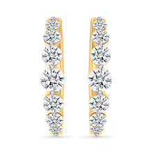 Glinting Gold & Diamond Earrings