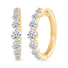 Glinting Gold & Diamond Earrings
