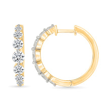 Glinting Gold & Diamond Earrings