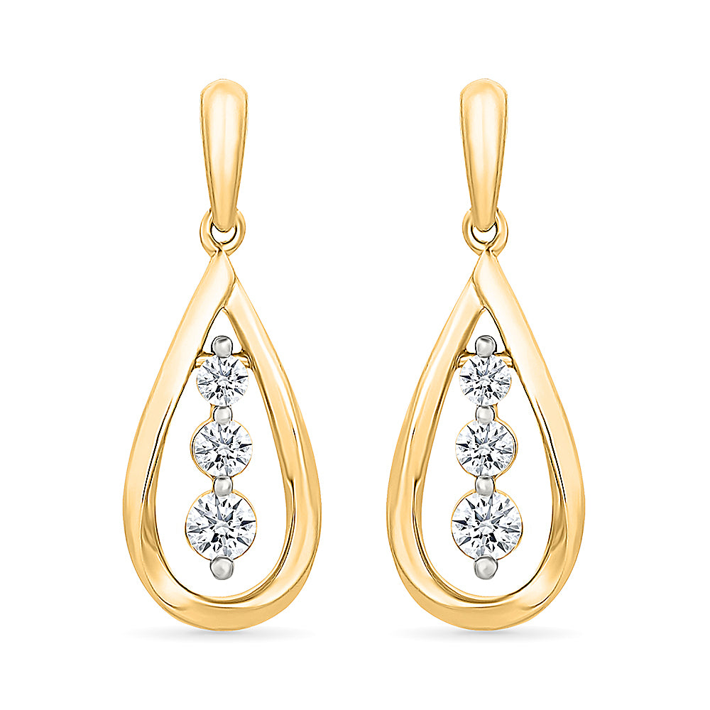 Attainment Gold & Diamond Earrings
