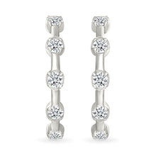 Timeless Diamond Accent Huggies Earrings