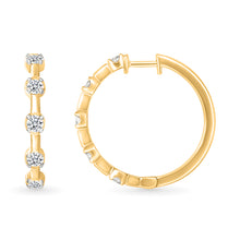 Timeless Diamond Accent Huggies Earrings