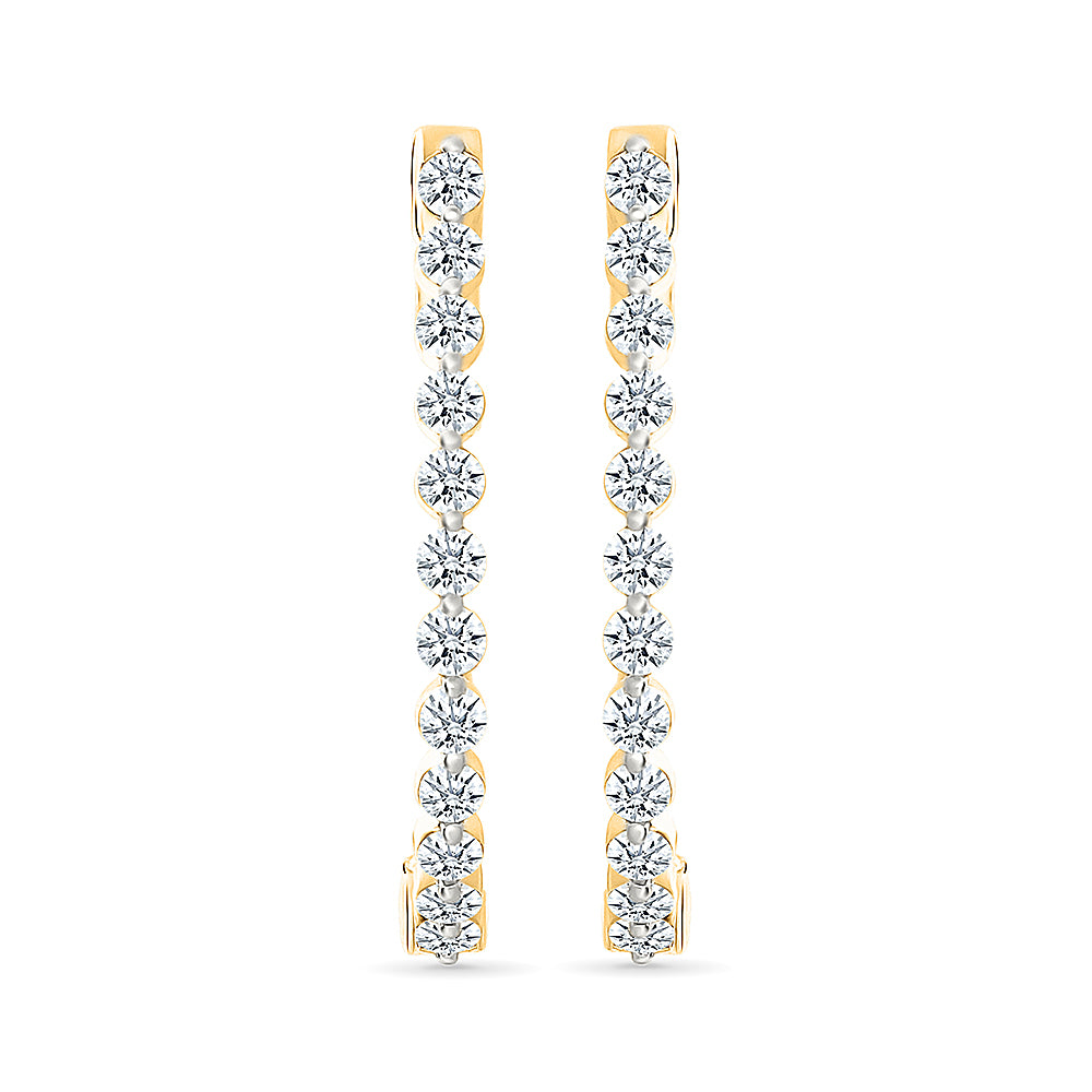 Stunning Gold & Diamond Earrings
