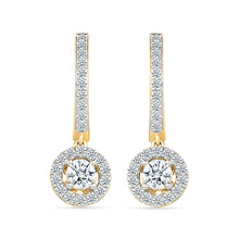 Drop  Gold & Diamond Earrings