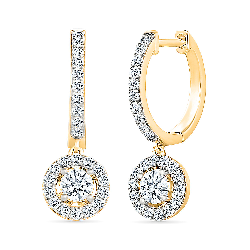 Drop  Gold & Diamond Earrings